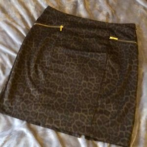 Michael Kors leopard print skirt